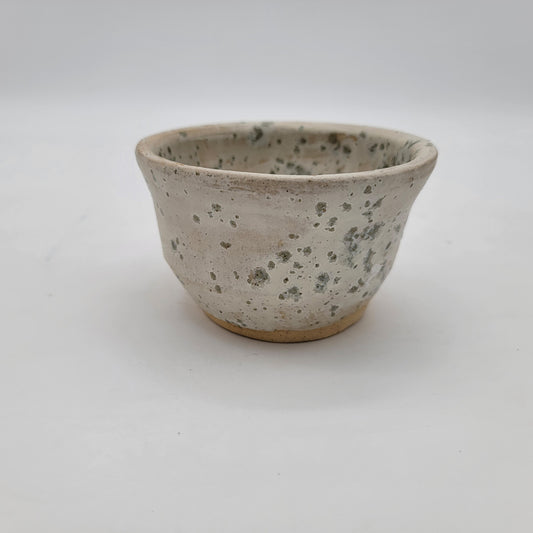 Signed Pottery Bowl Planter Speckled