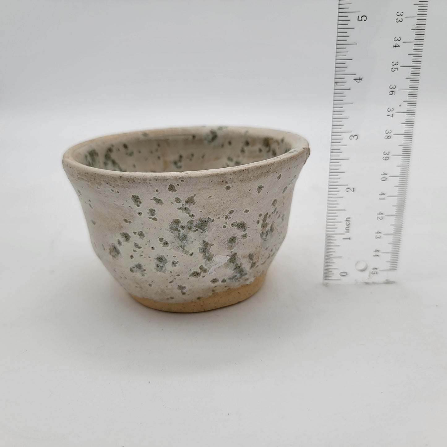 Signed Pottery Bowl Planter Speckled