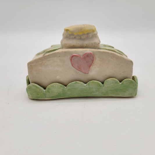 OOAK Pottery Butter Dish with Heart