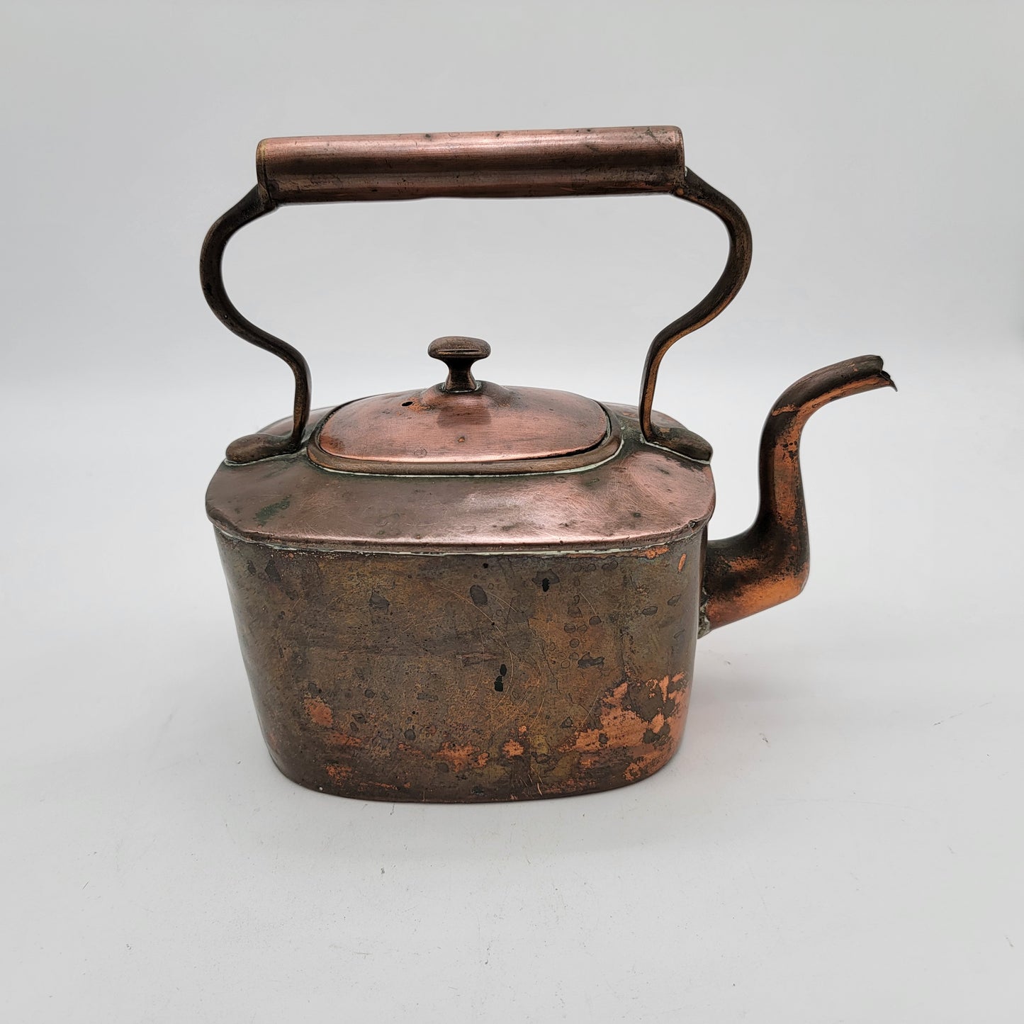 Antique Copper Gooseneck Tea Kettle