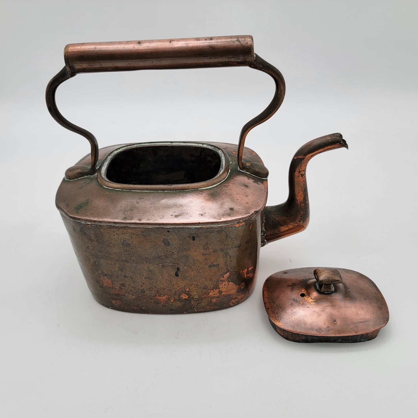 Antique Copper Gooseneck Tea Kettle