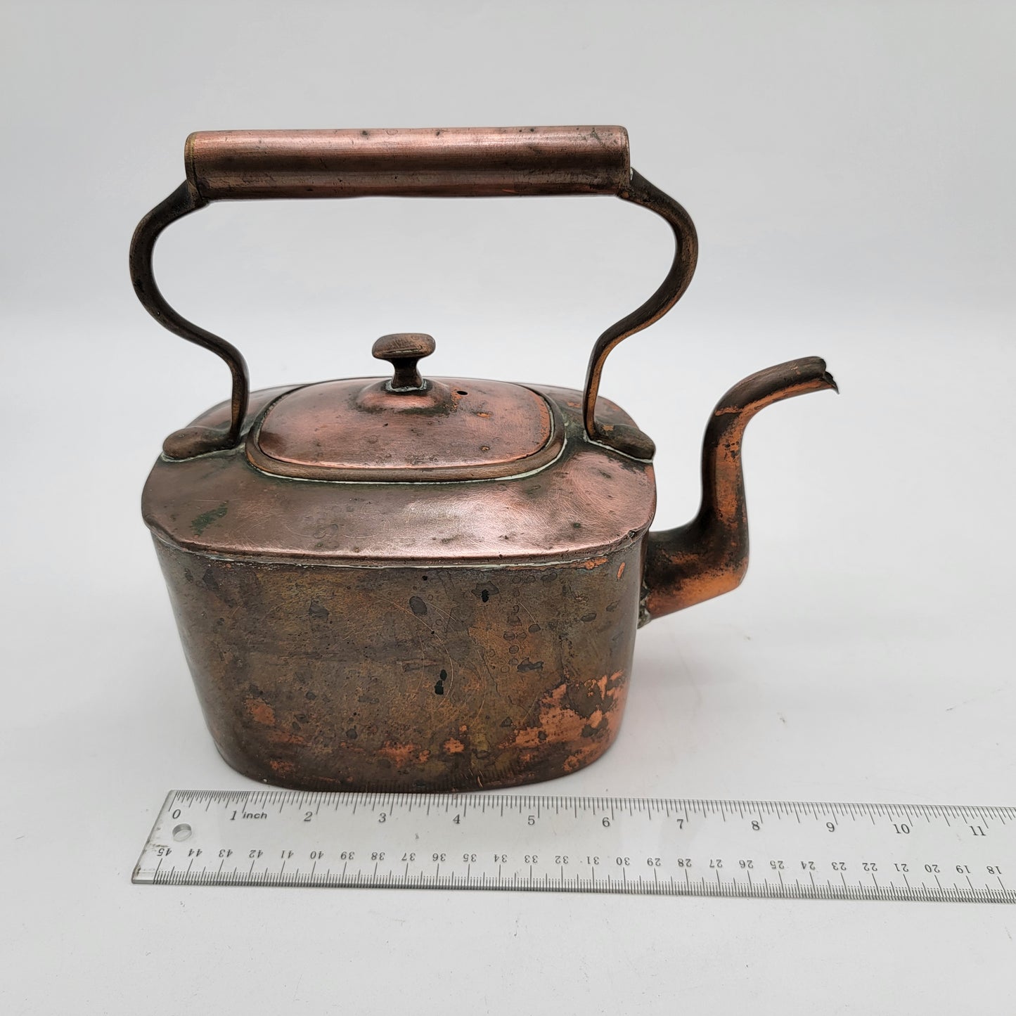 Antique Copper Gooseneck Tea Kettle