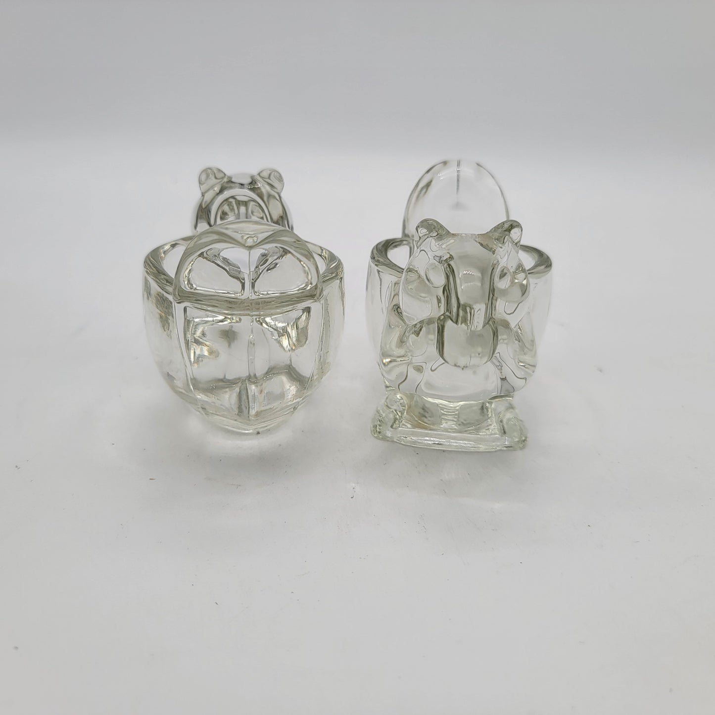 1970 Avon Glass Squirrel Candle Holders