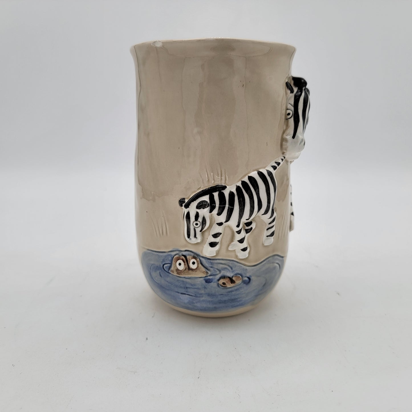 Vintage Quon Quon Zebra Vase