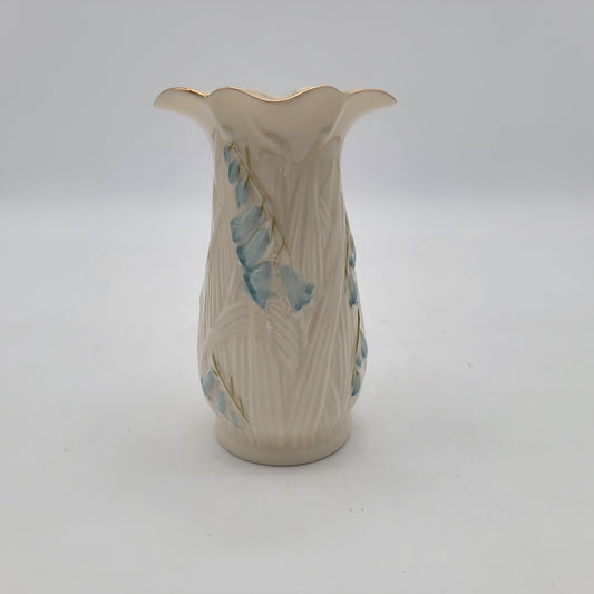 Belleek Blue Foxglove Porcelain Vase