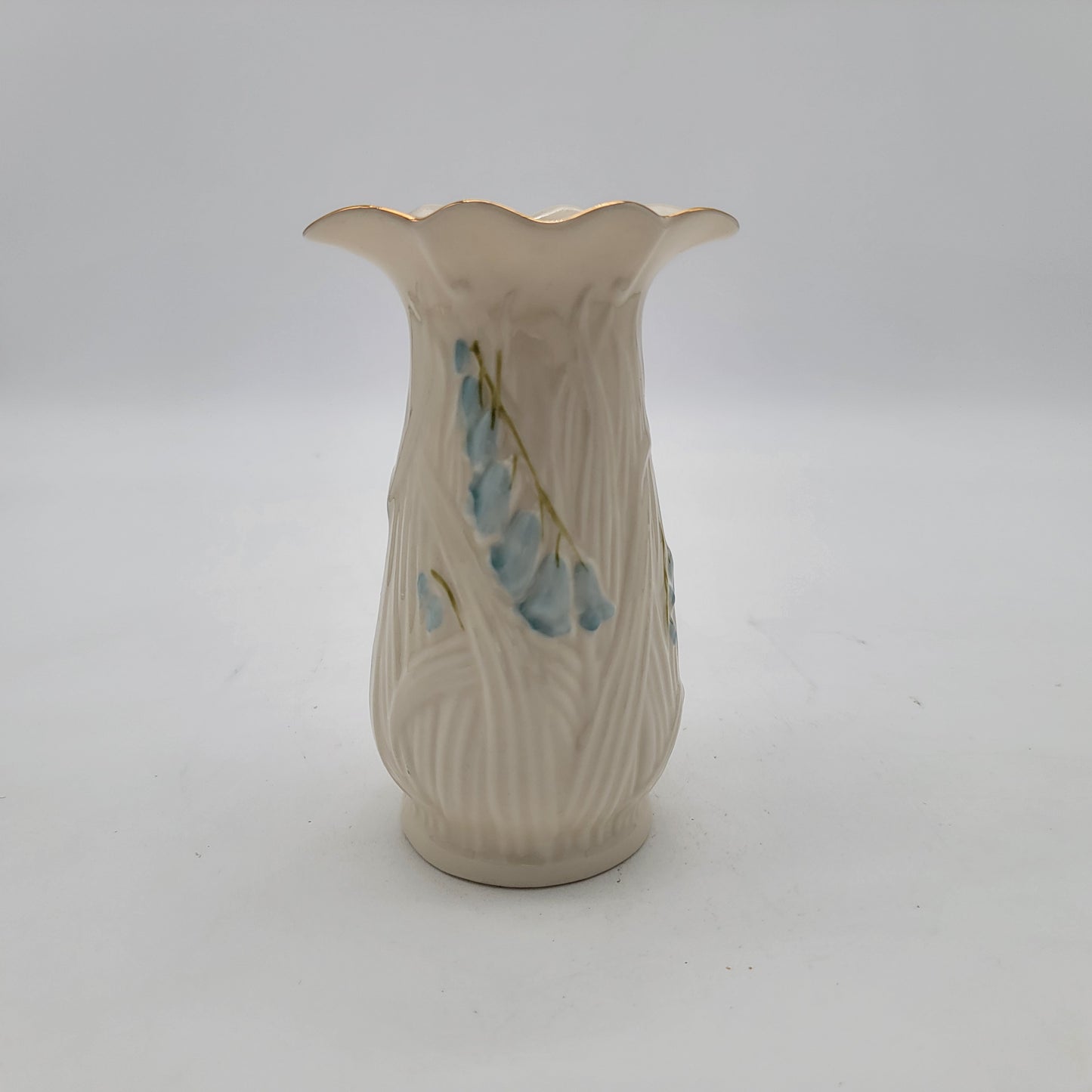 Belleek Blue Foxglove Porcelain Vase