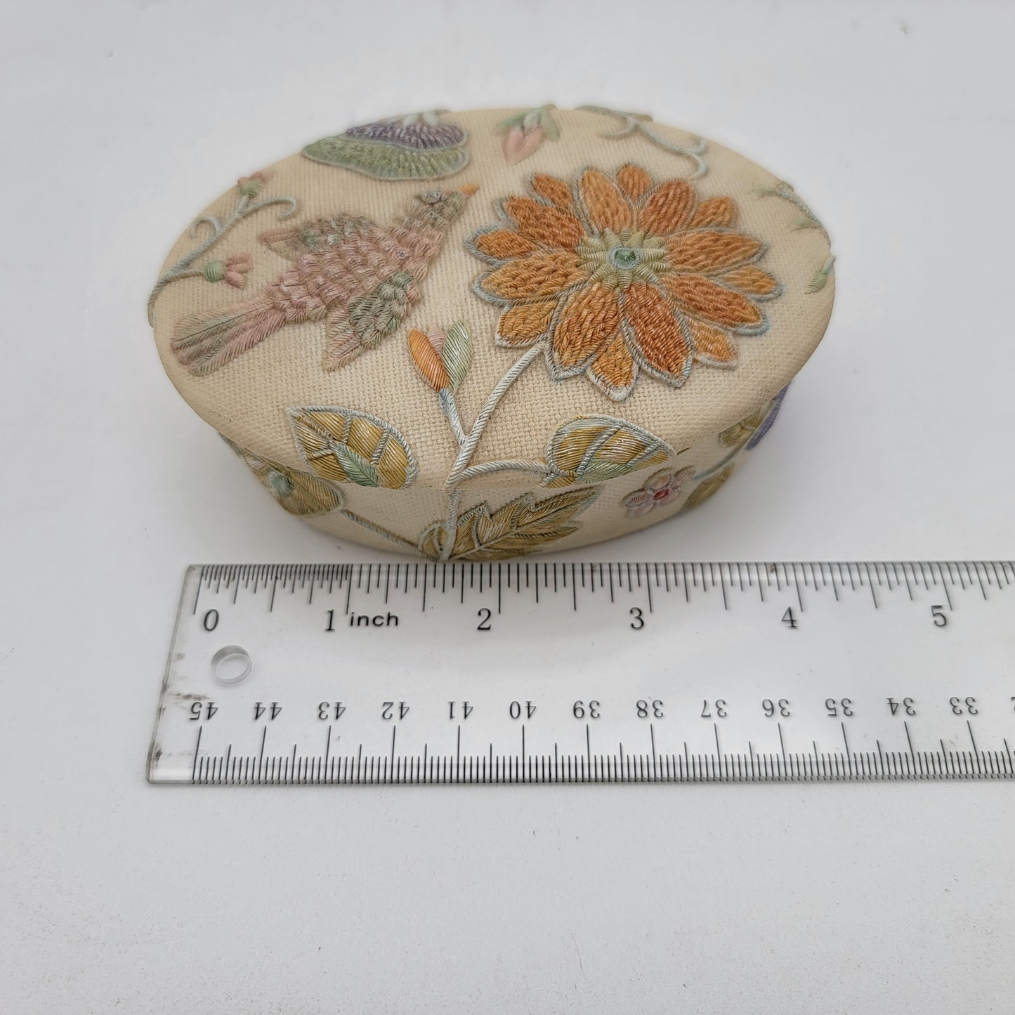 Stitched Look Resin Trinket Box