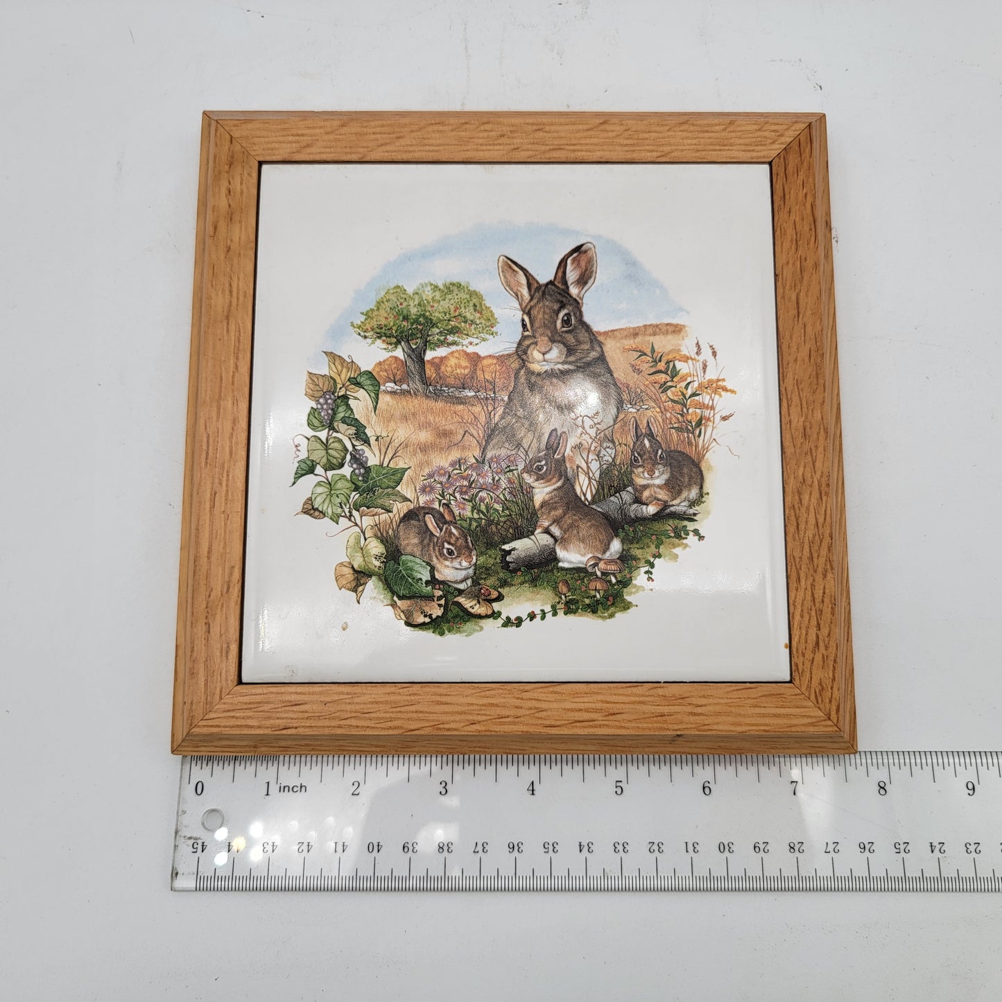 Woodland Bunnies Tile Trivet