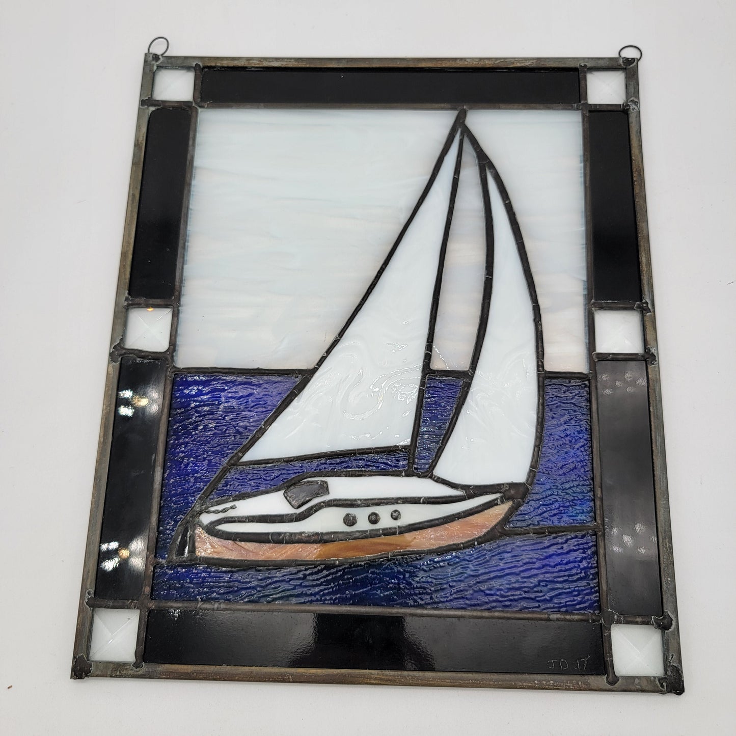 Stained Glass Sailboat Suncatcher