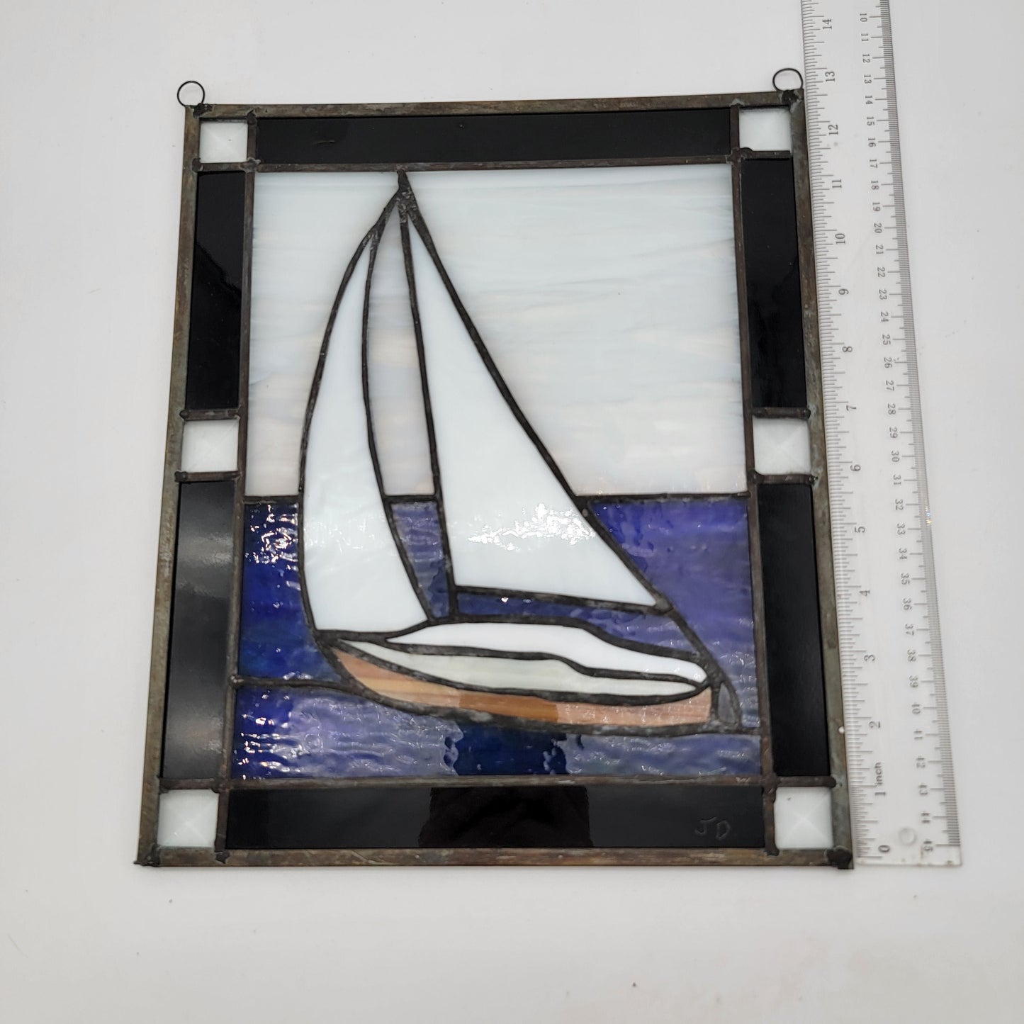 Stained Glass Sailboat Suncatcher