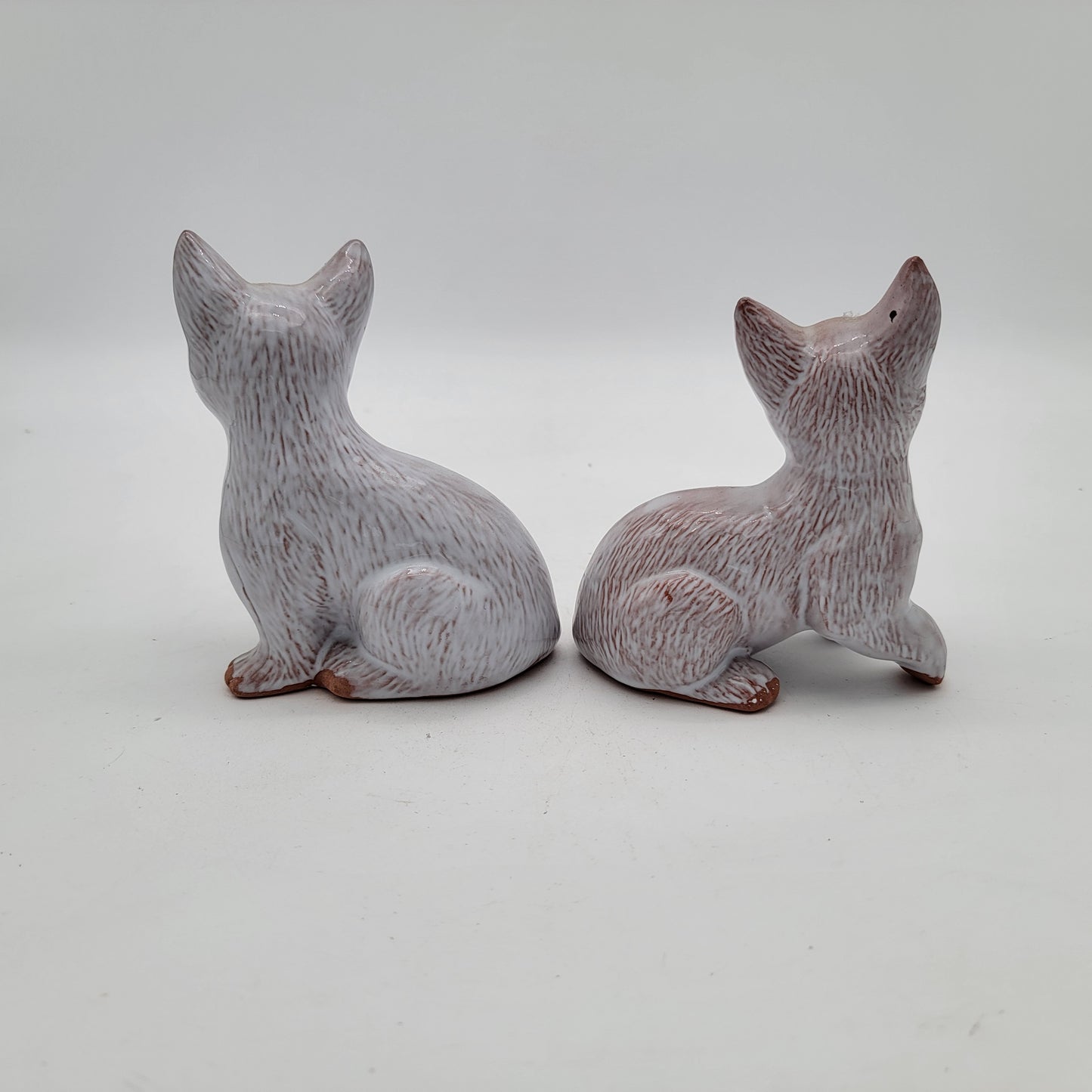 Pair of Terra Cotta Cat Figurines