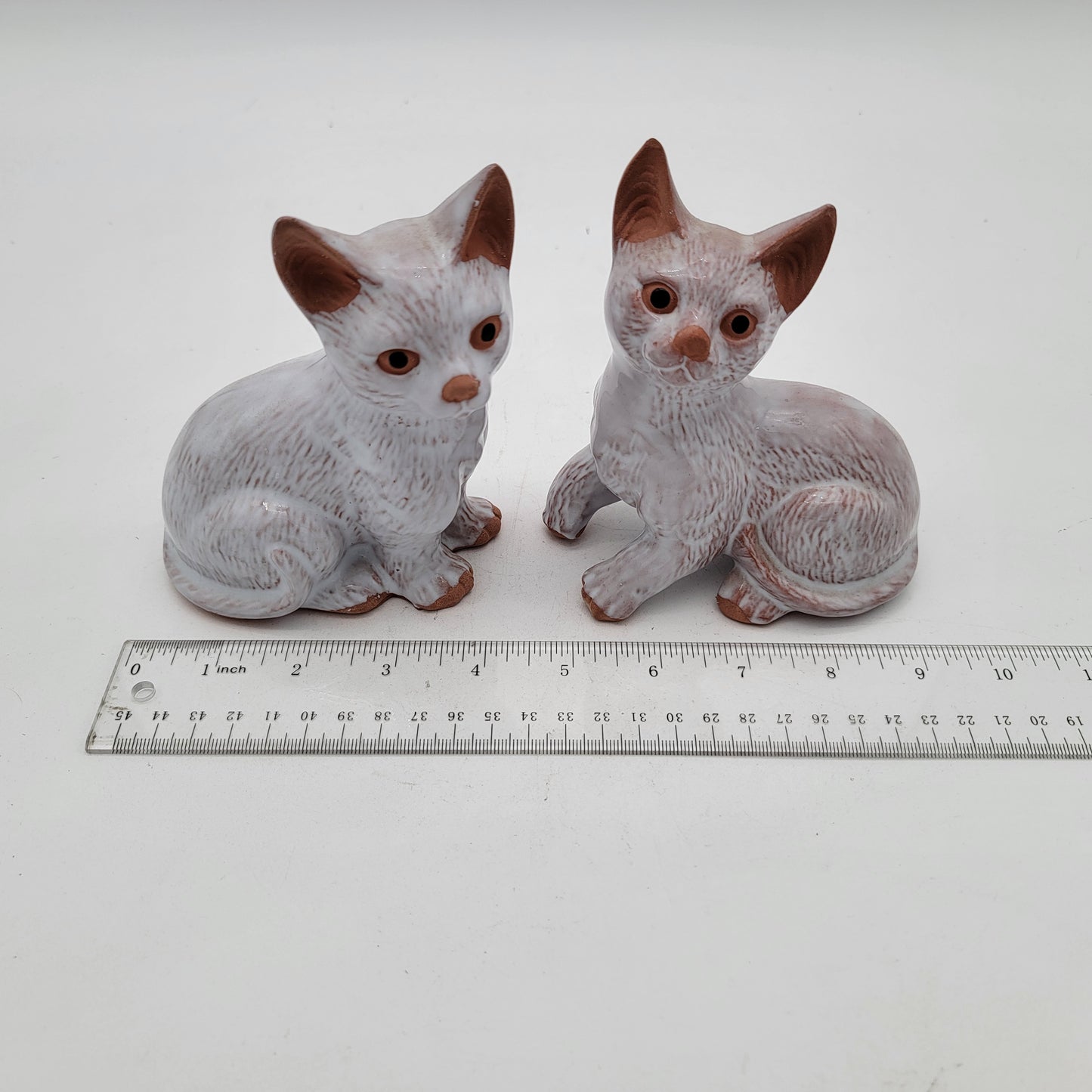 Pair of Terra Cotta Cat Figurines