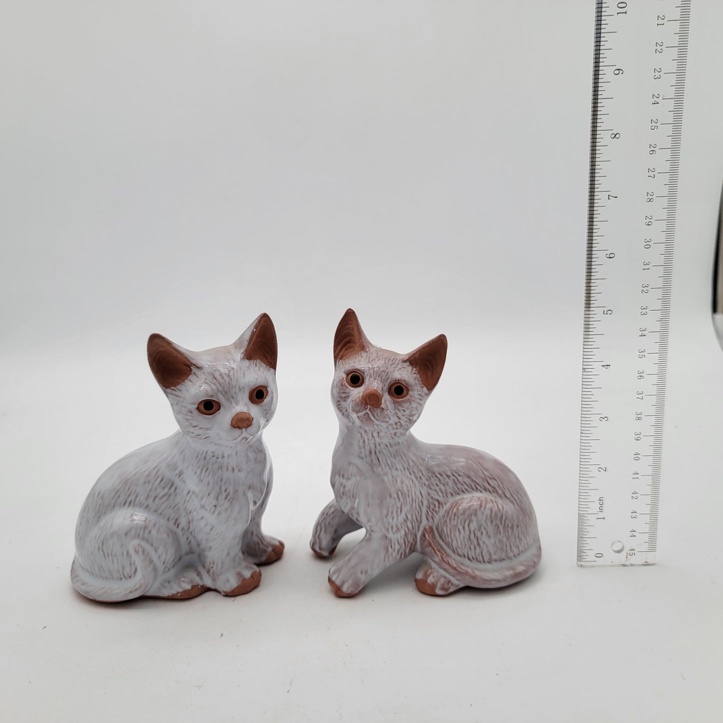 Pair of Terra Cotta Cat Figurines