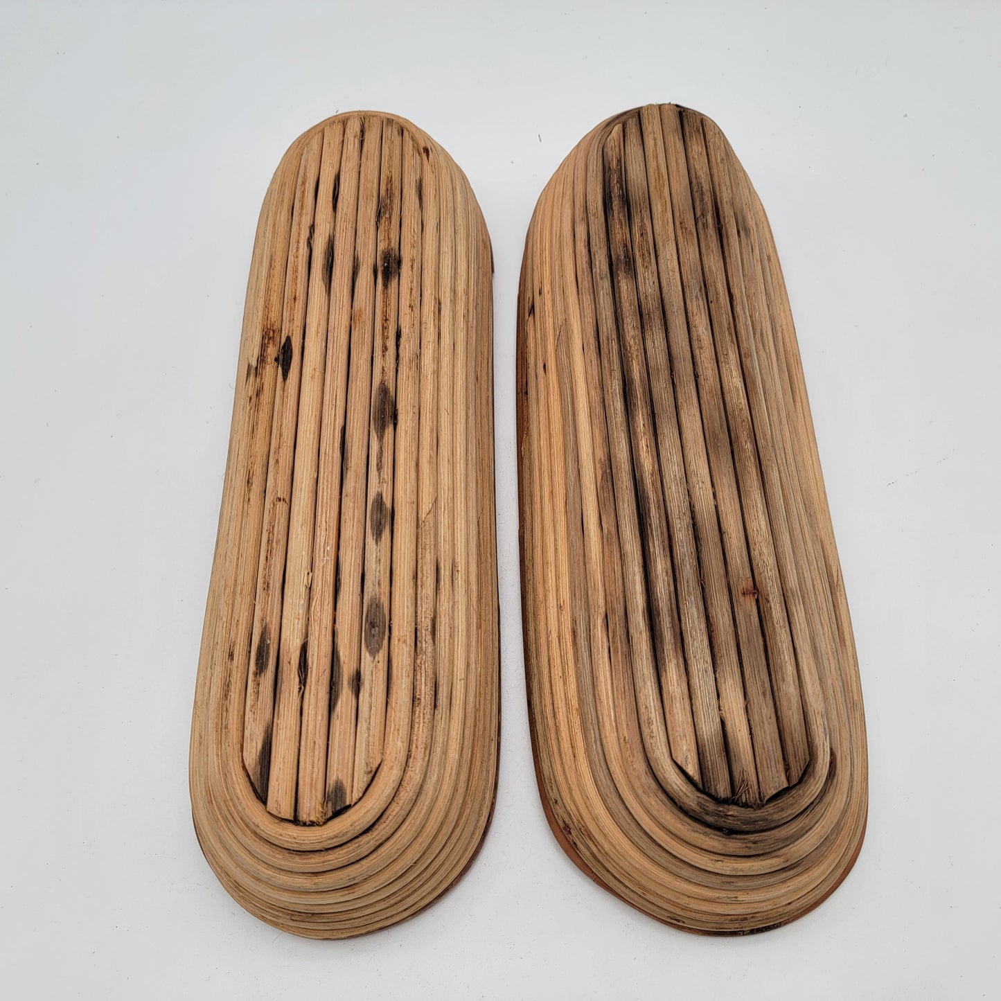 Pair of Oblong Bamboo Bread Baskets