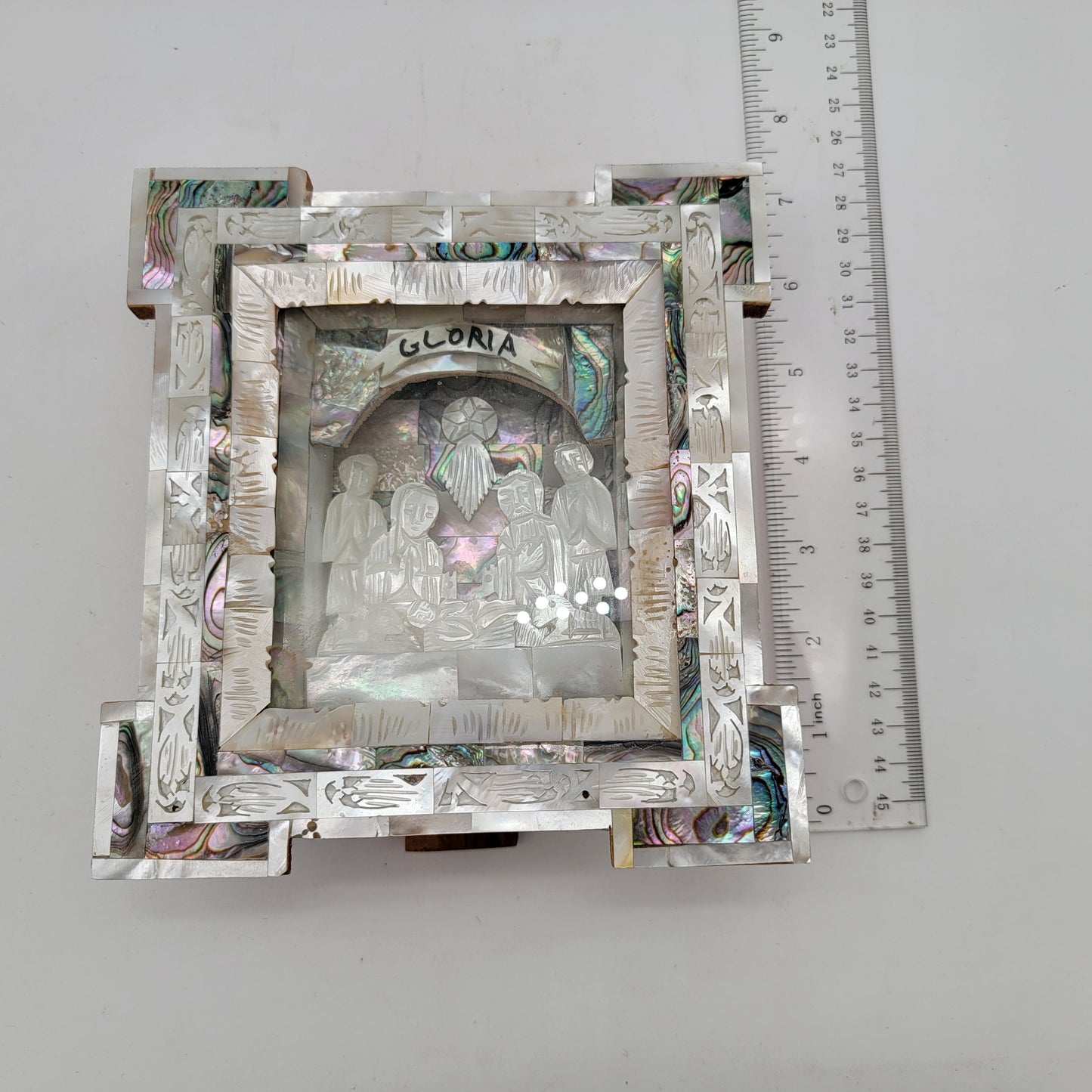 Antique Mother of Pearl Nativity