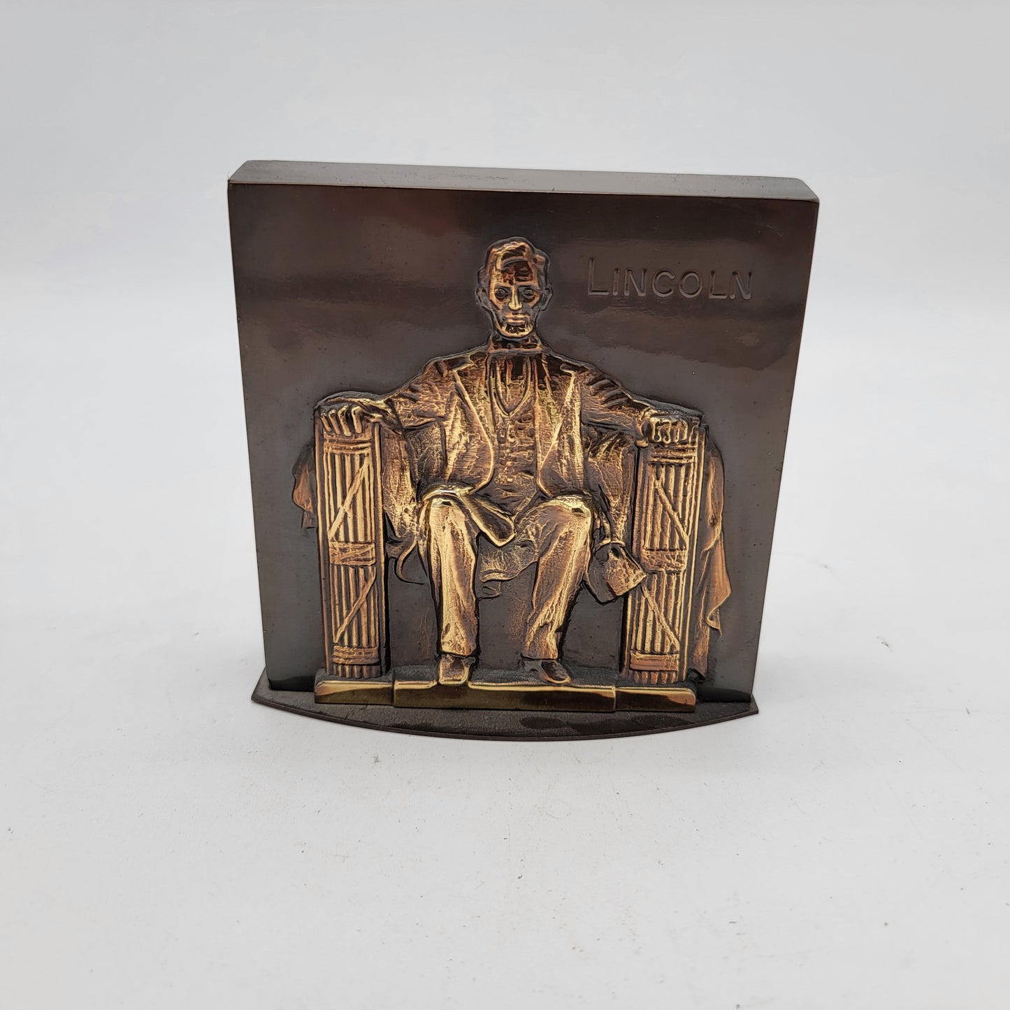 Vintage Copper Lincoln Bookend