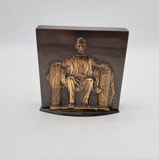 Vintage Copper Lincoln Bookend