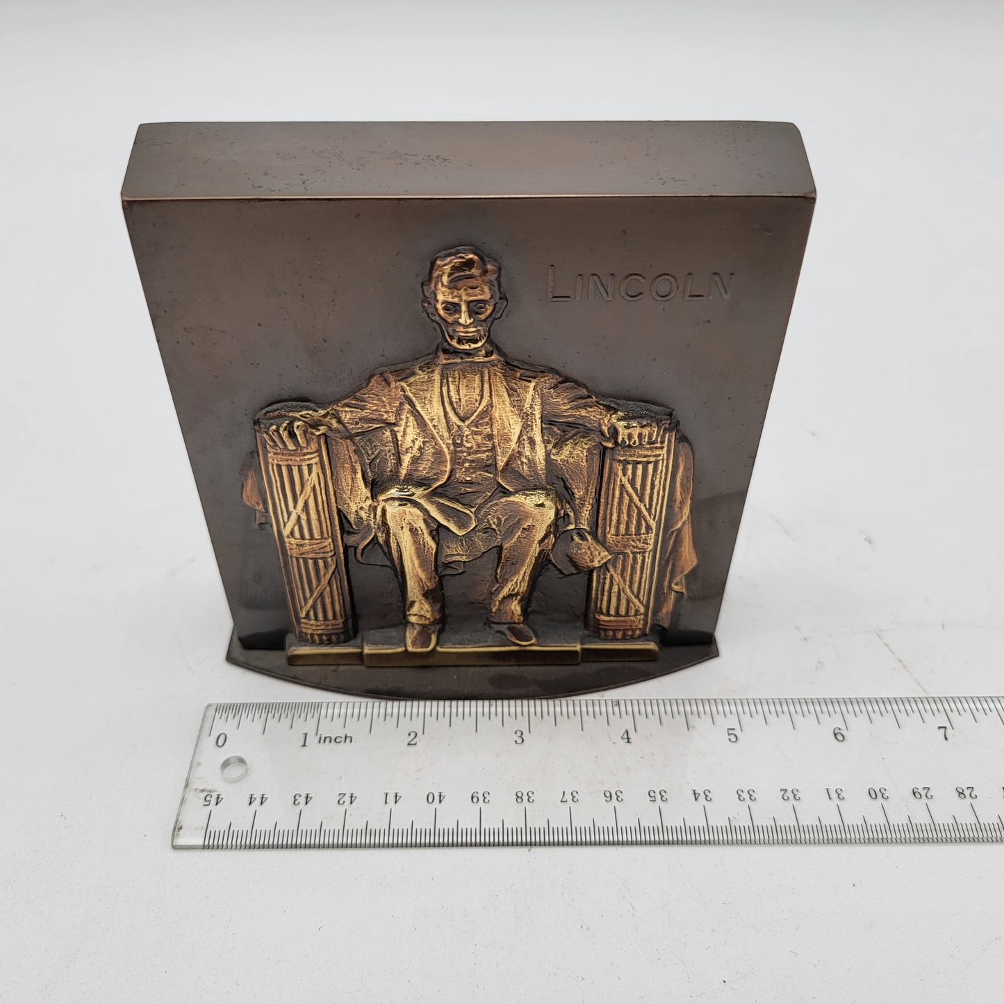 Vintage Copper Lincoln Bookend