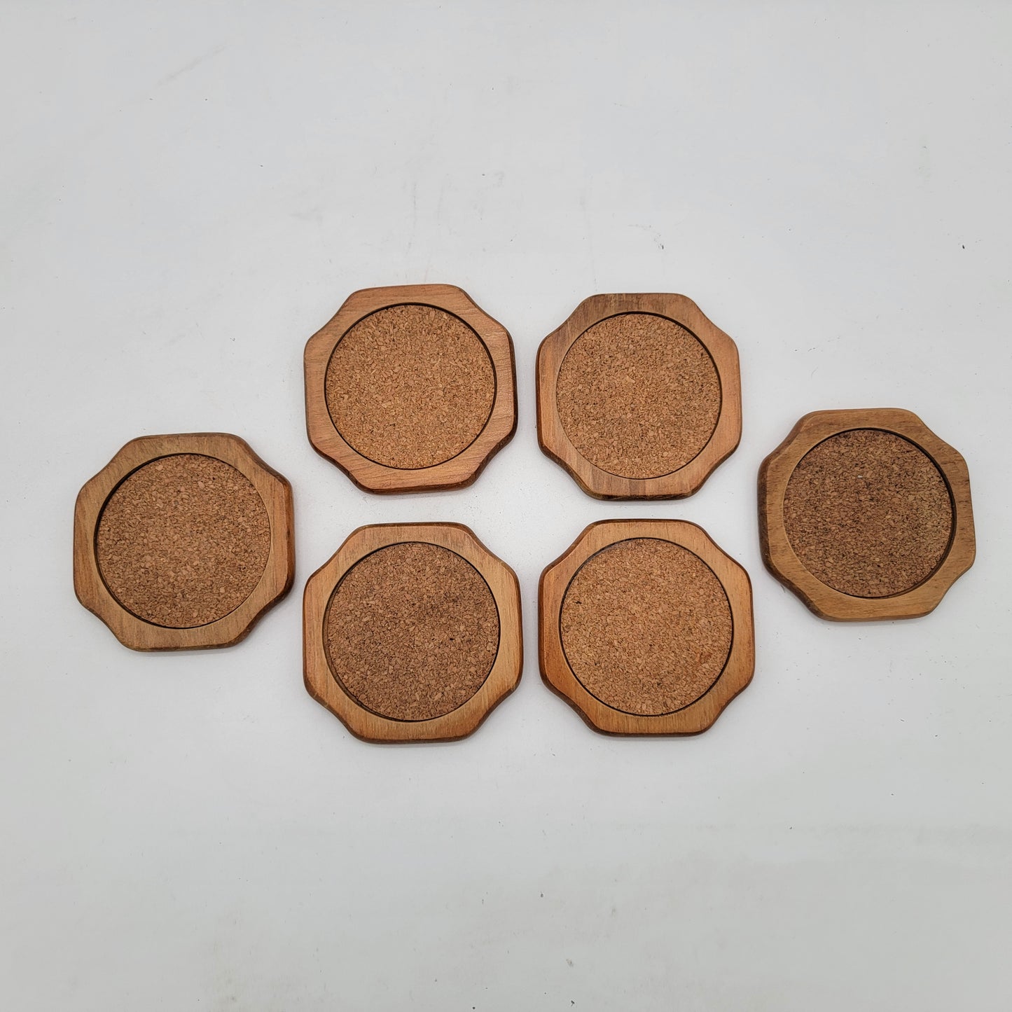 Vintage Wood Coaster Set