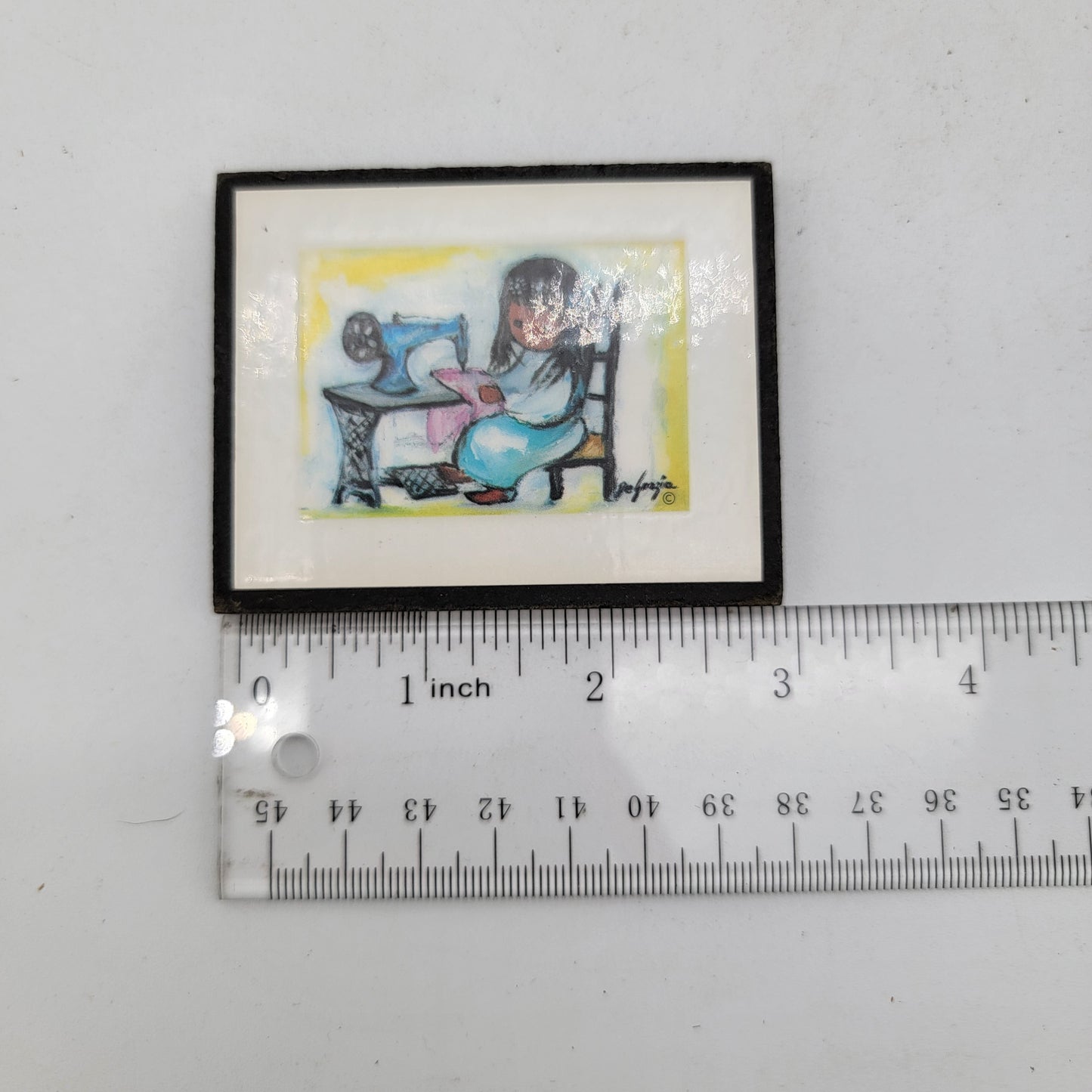 Ted DeGrazia Mini Print Sewing Machine SHIPS FREE