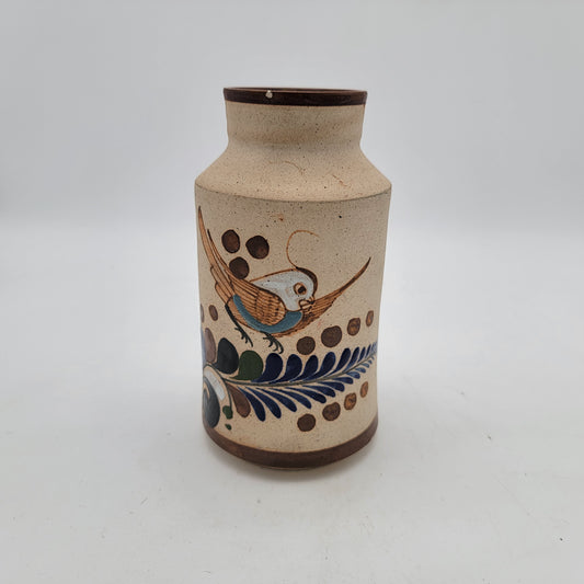 Tonala Pottery Bird Vase as found