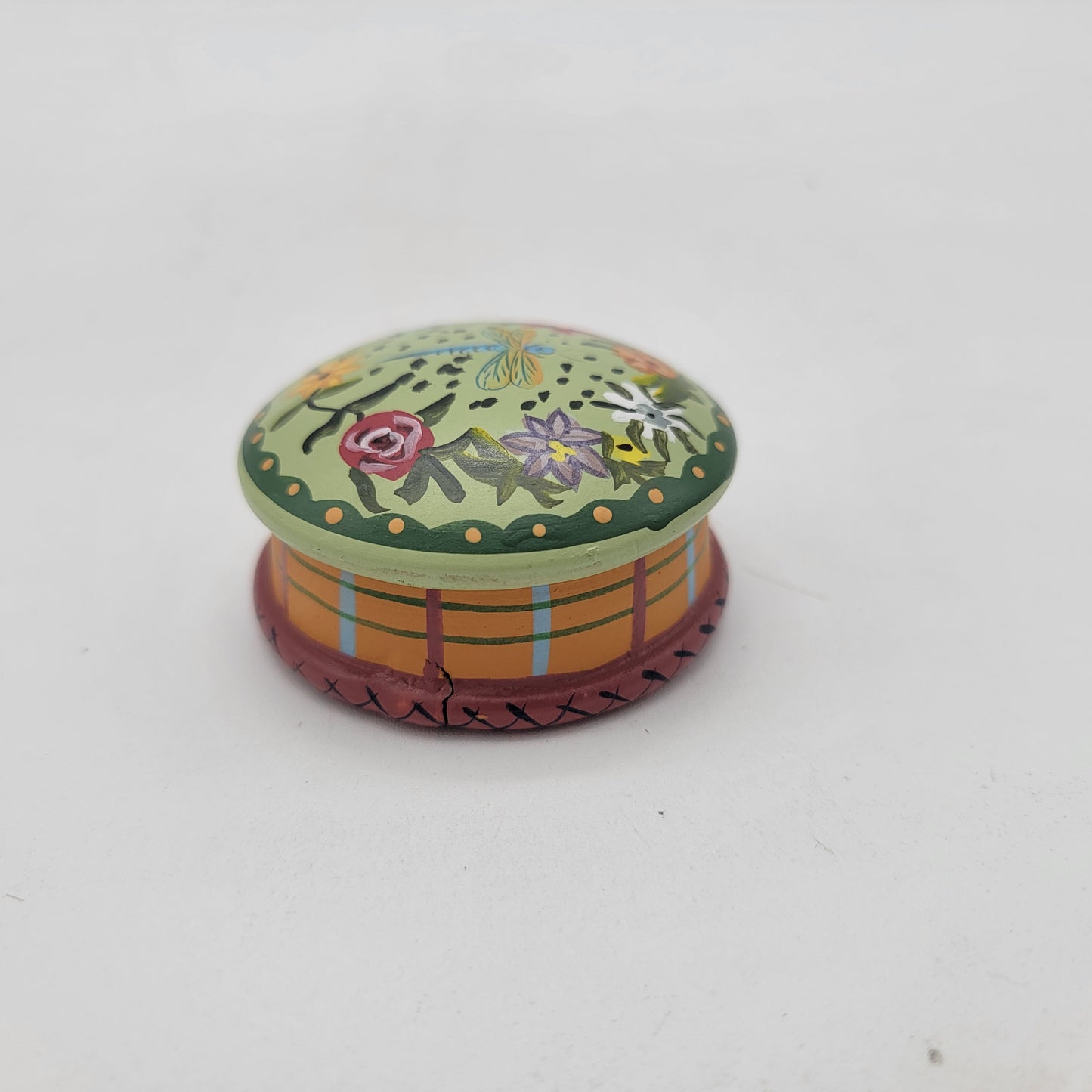 Rosemaling Dragonfly Wood Trinket Box