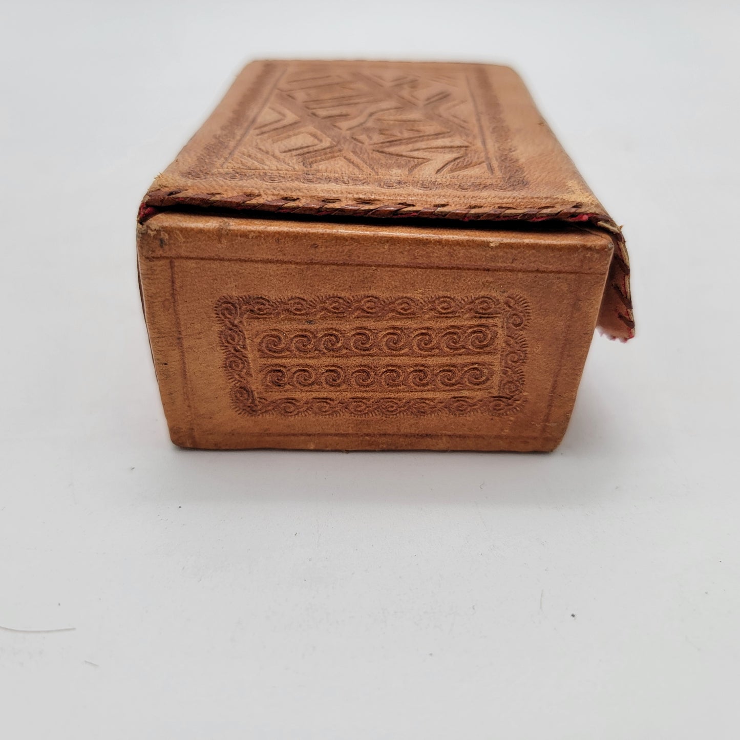 Small Tooled Mexico Leather Box