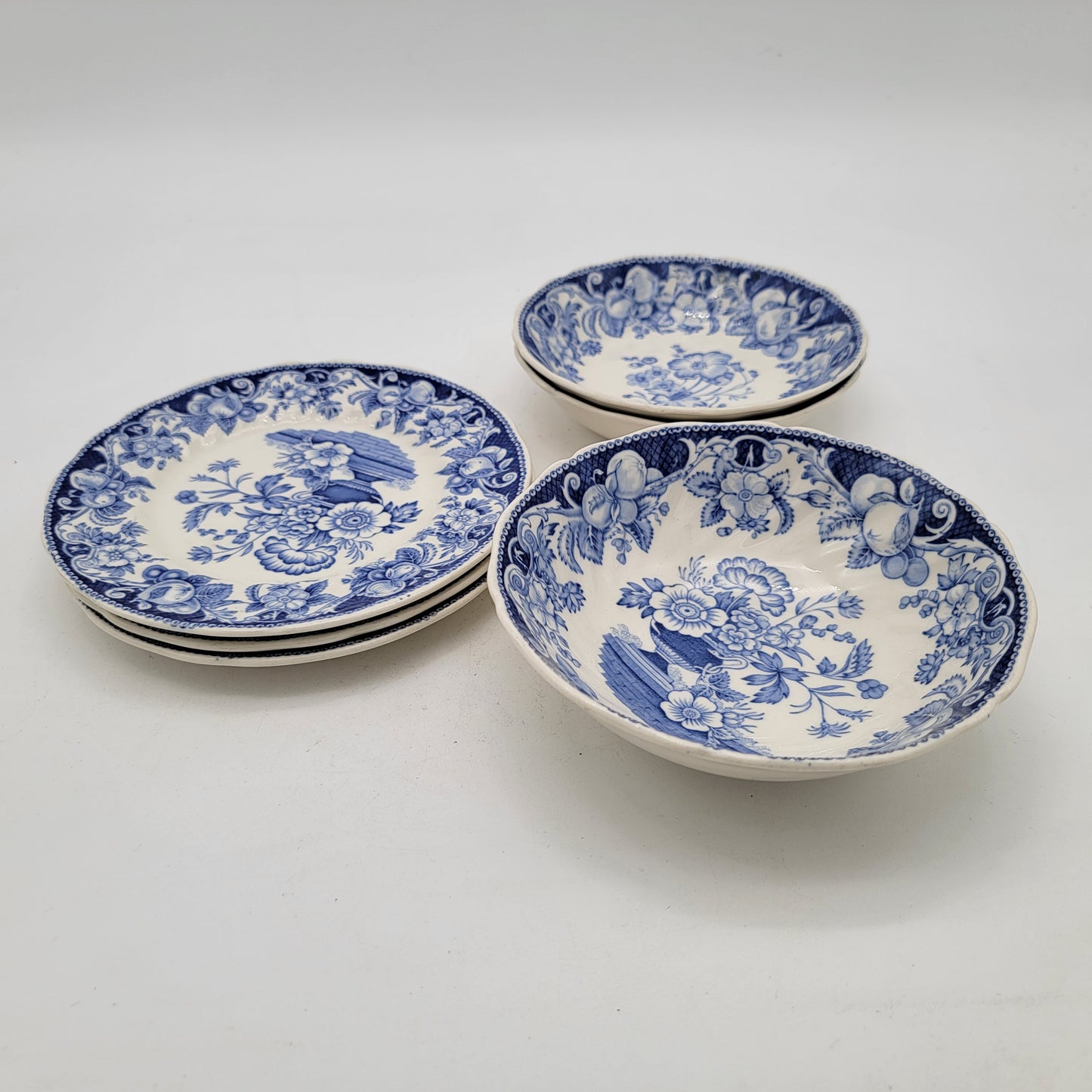 6 Pcs Royal Doulton Blue Pomeroy China