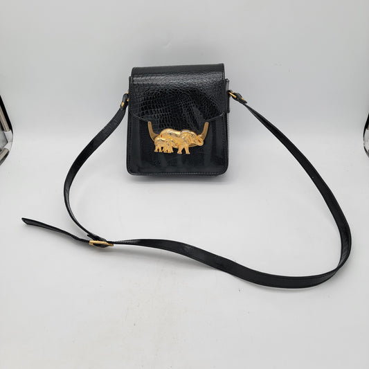 1990's Sasha Black Purse with Elephants