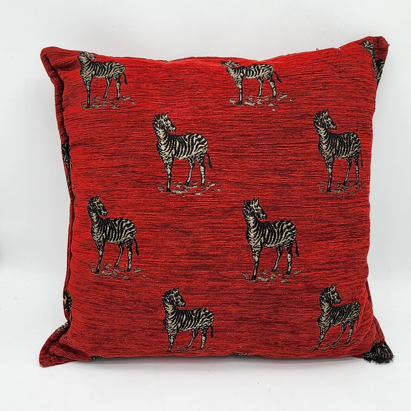 Zebra Red Throw Pillow