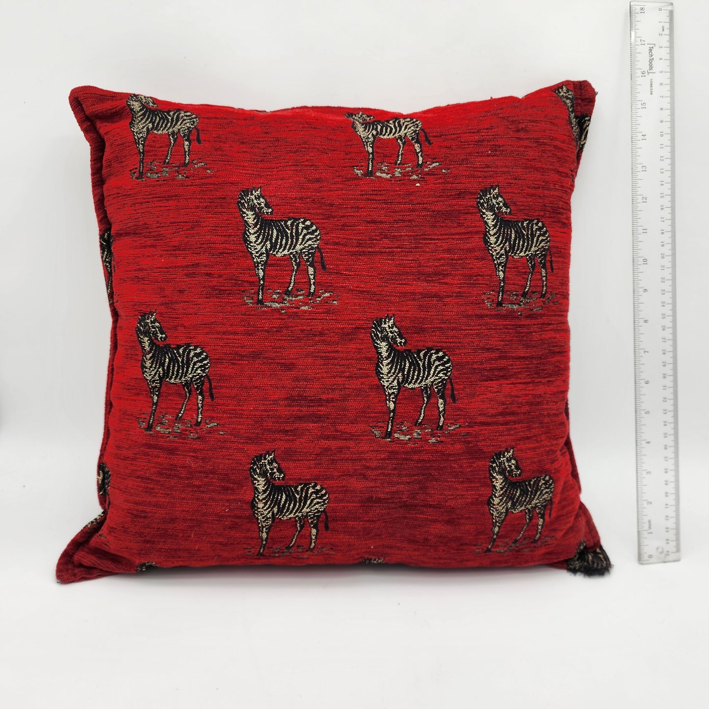 Zebra Red Throw Pillow