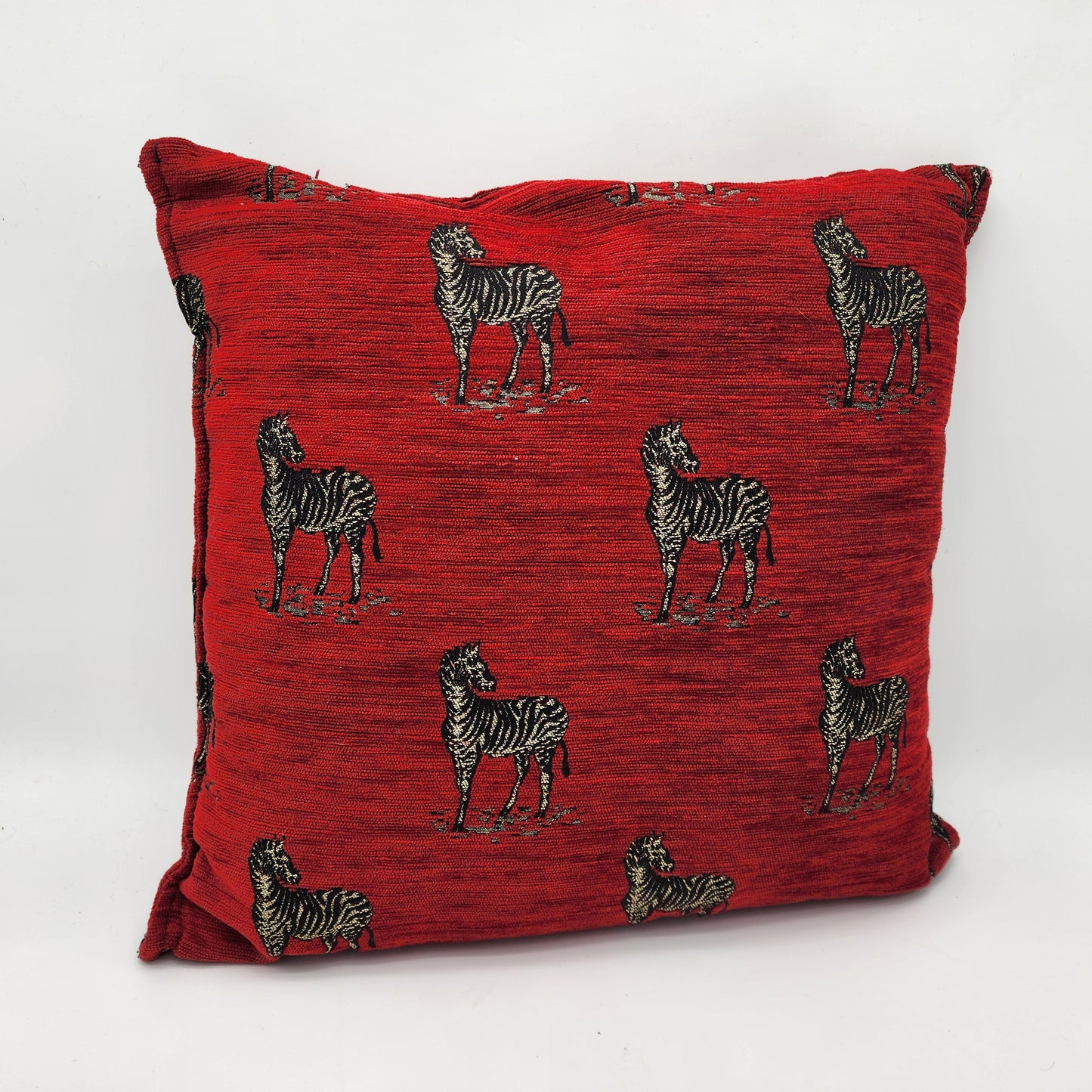 Zebra Red Throw Pillow