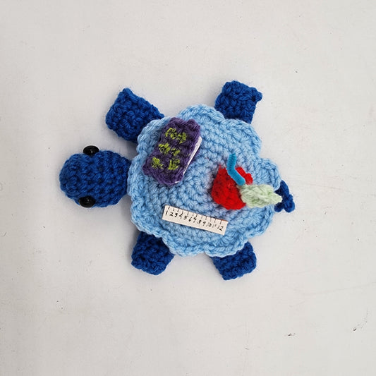 Hand Crocheted Turtle Blue Teacher