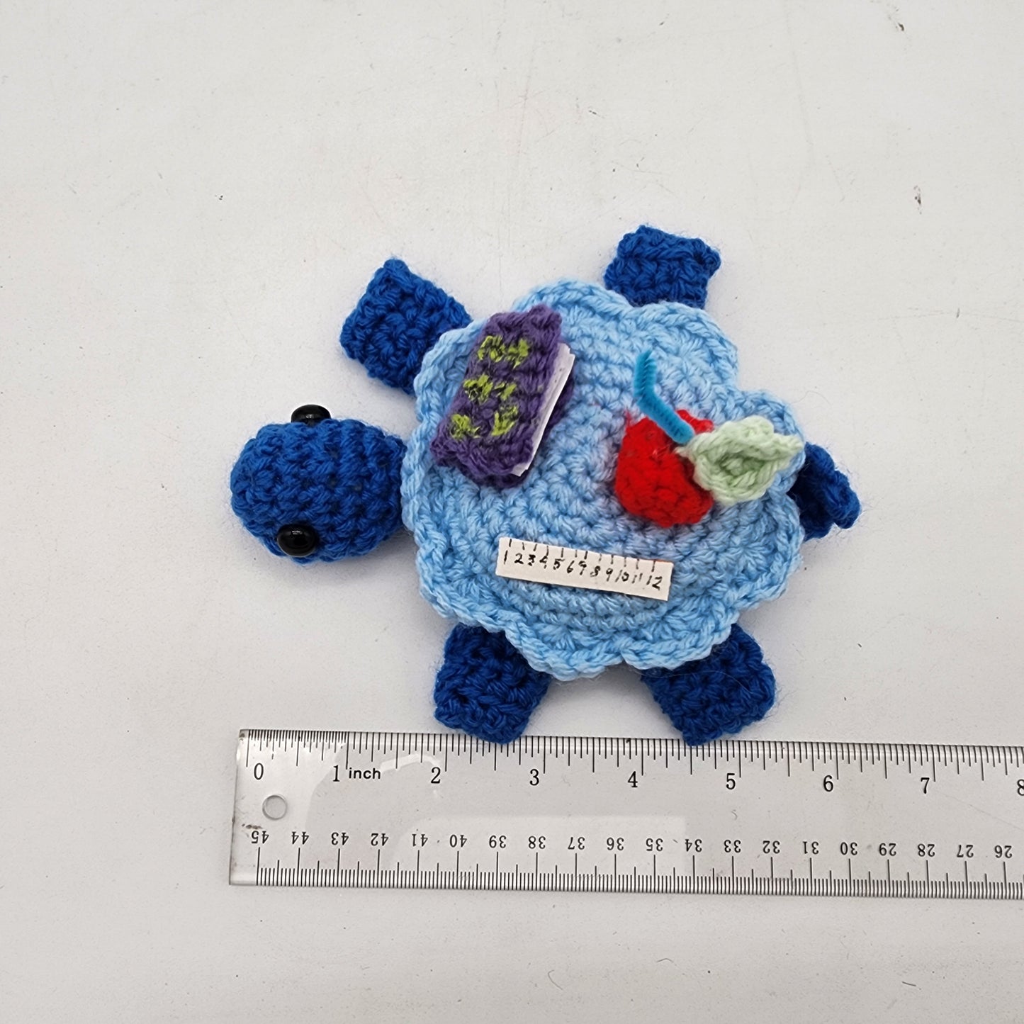 Hand Crocheted Turtle Blue Teacher