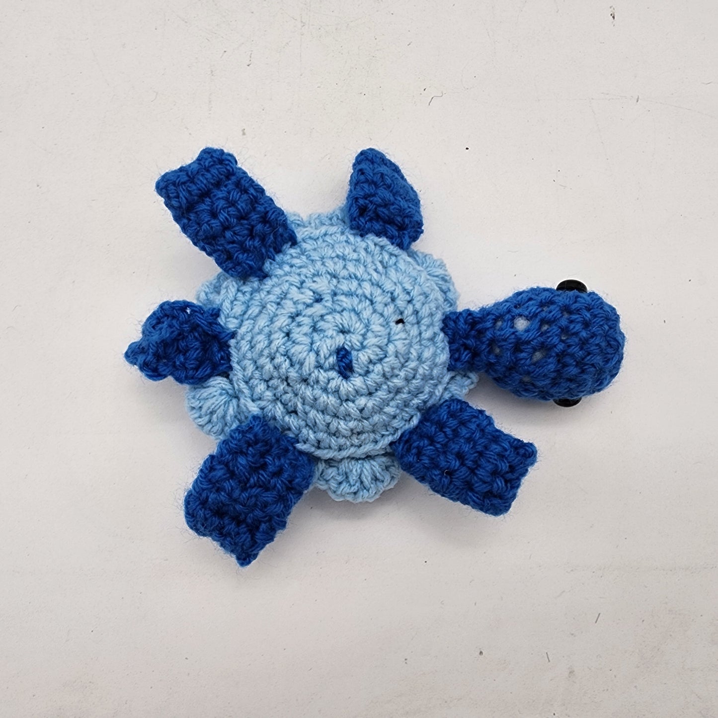 Hand Crocheted Turtle Blue on Blue