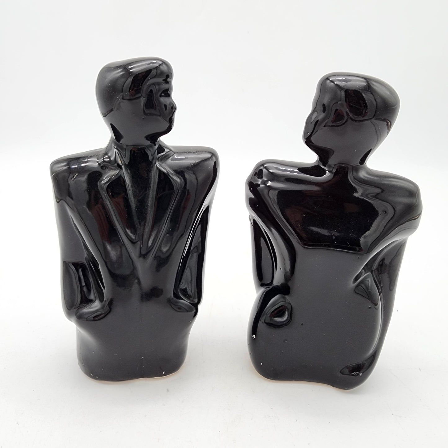 Modernist 1980's Man Woman Busts