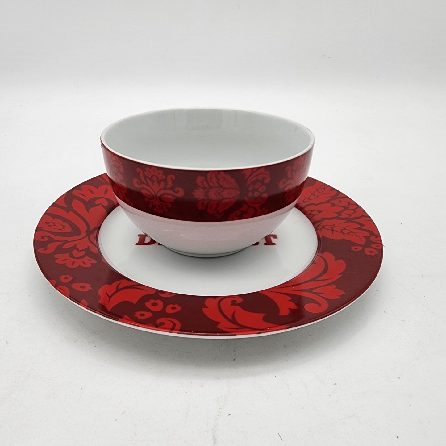 Cake Boss Bowl and Plate Set Red