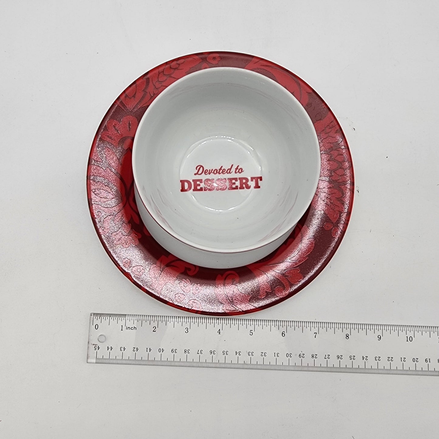 Cake Boss Bowl and Plate Set Red