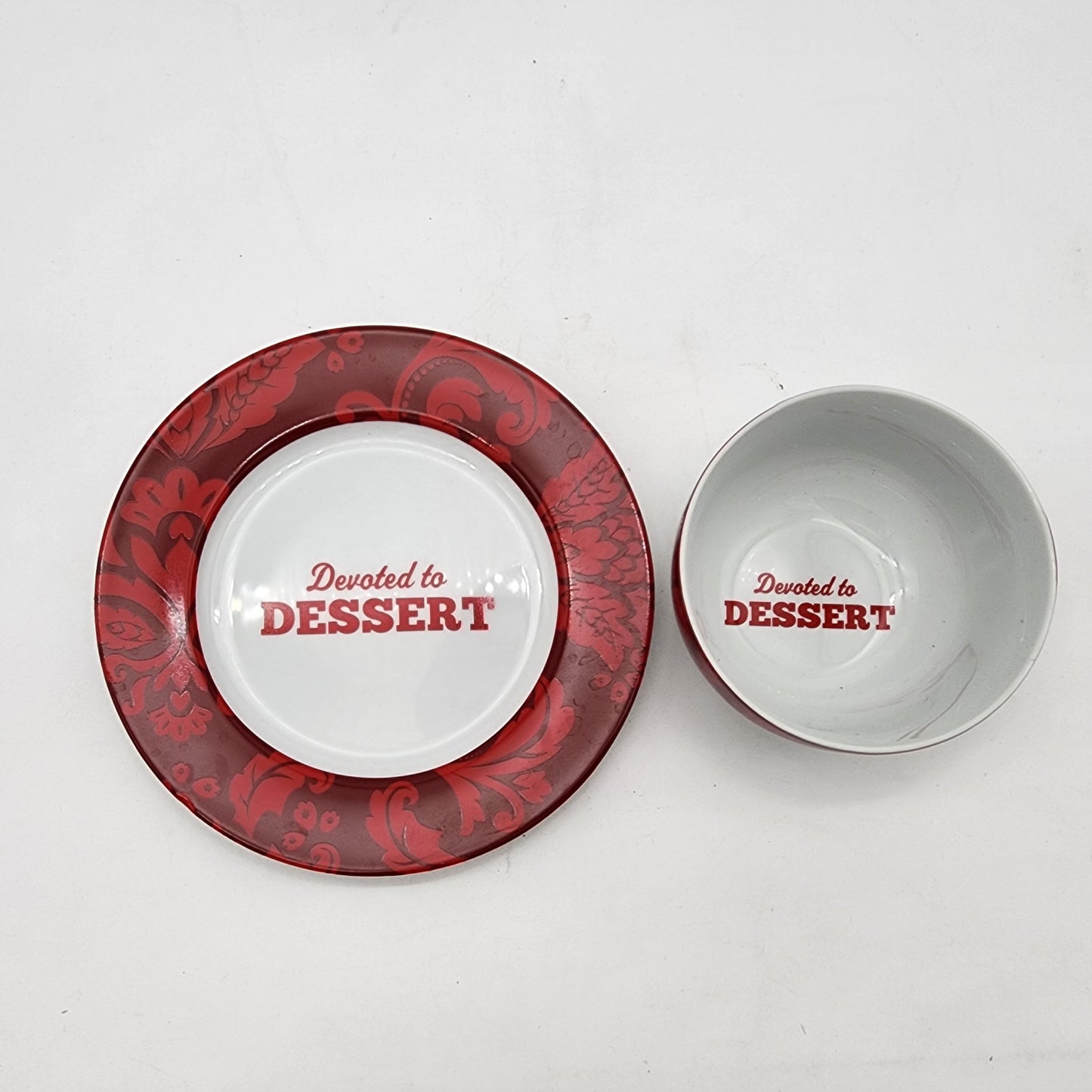 Cake Boss Bowl and Plate Set Red