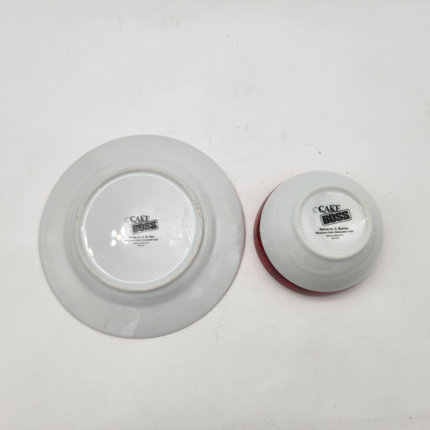 Cake Boss Bowl and Plate Set Red