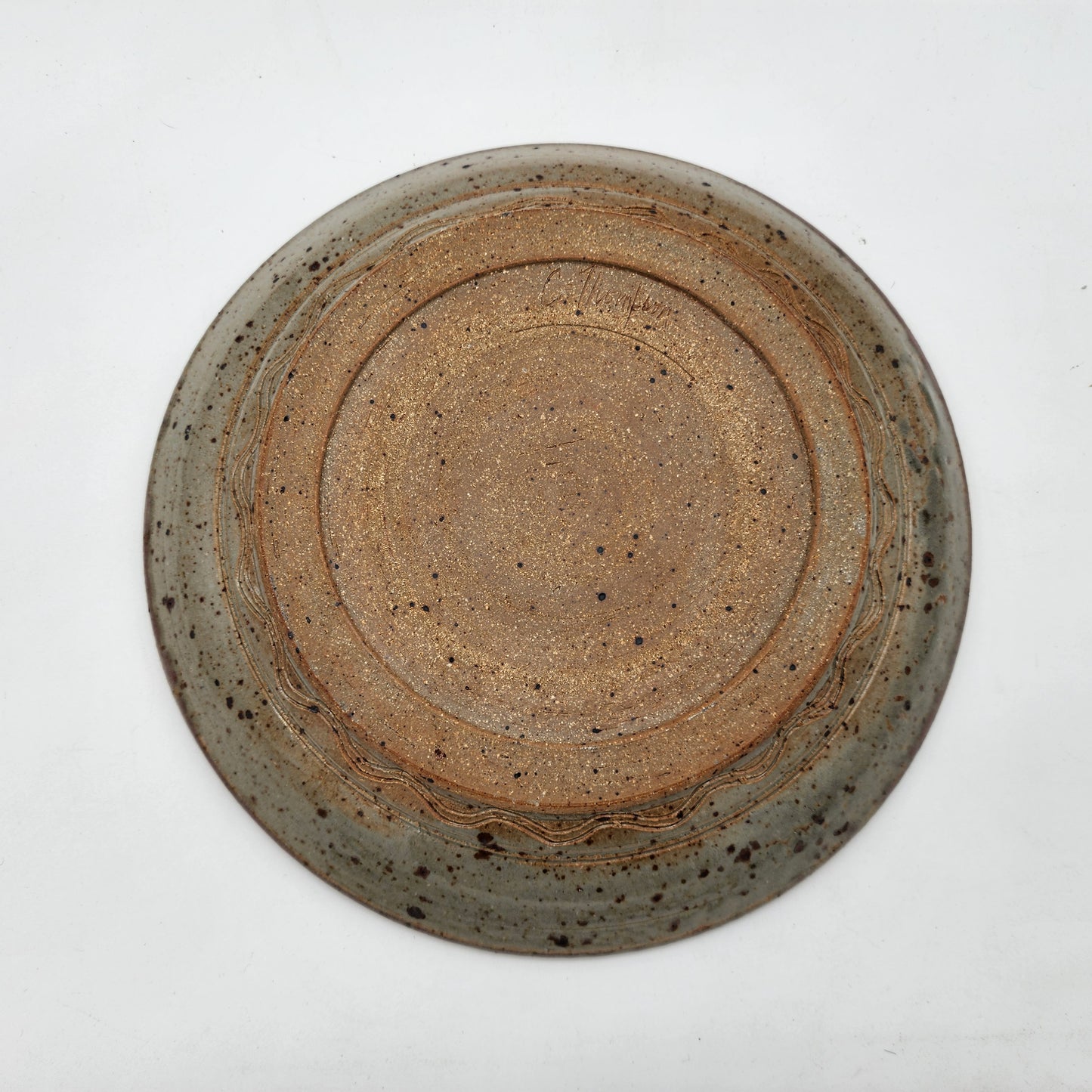 Stoneware Art Pottery Plate