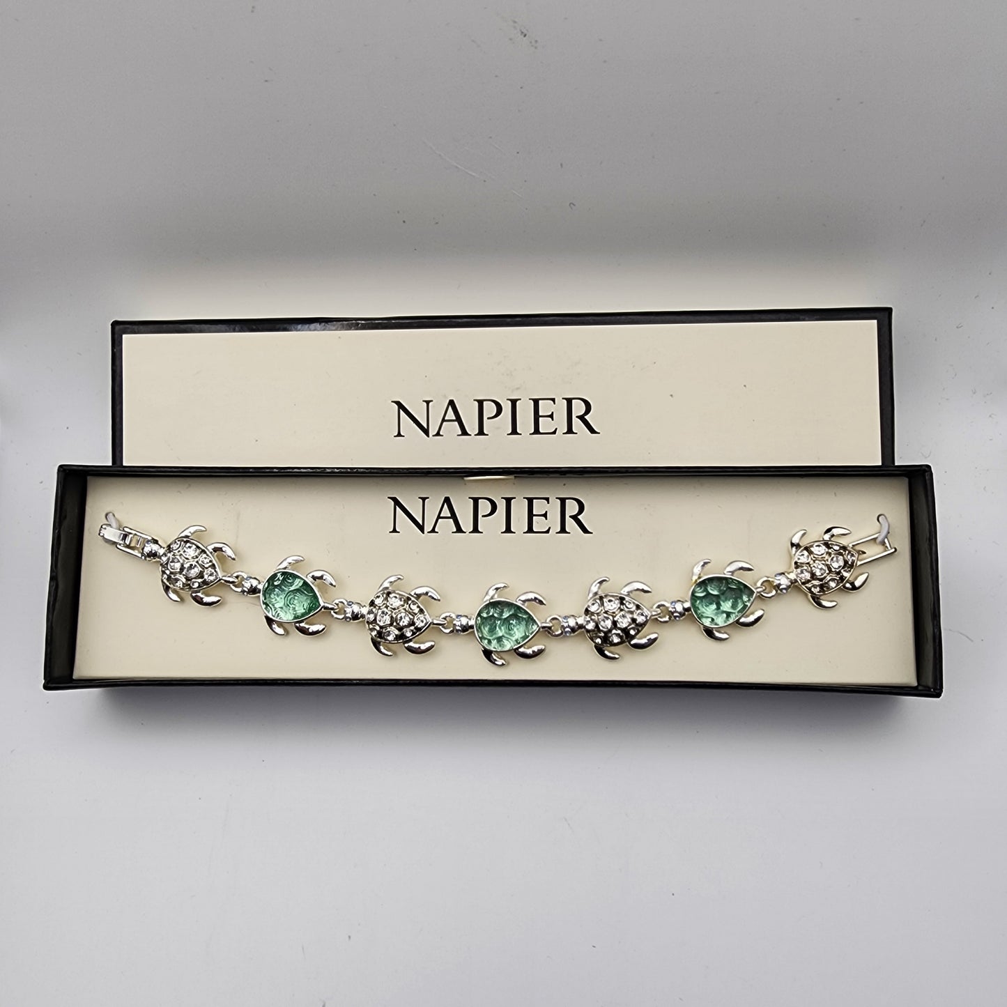 Napier Sea Turtle Rhinestone Bracelet