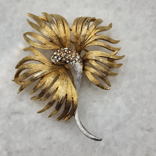 Vintage Coro Large Floral Brooch