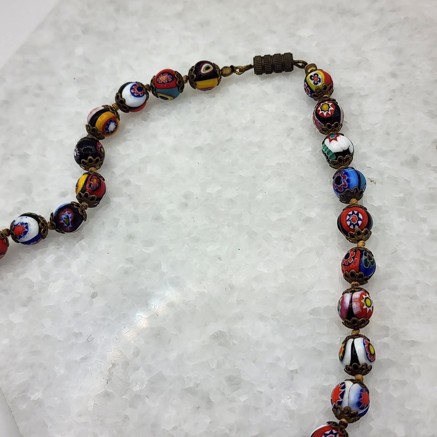 Venetian Murano Glass Beaded Necklace 26"