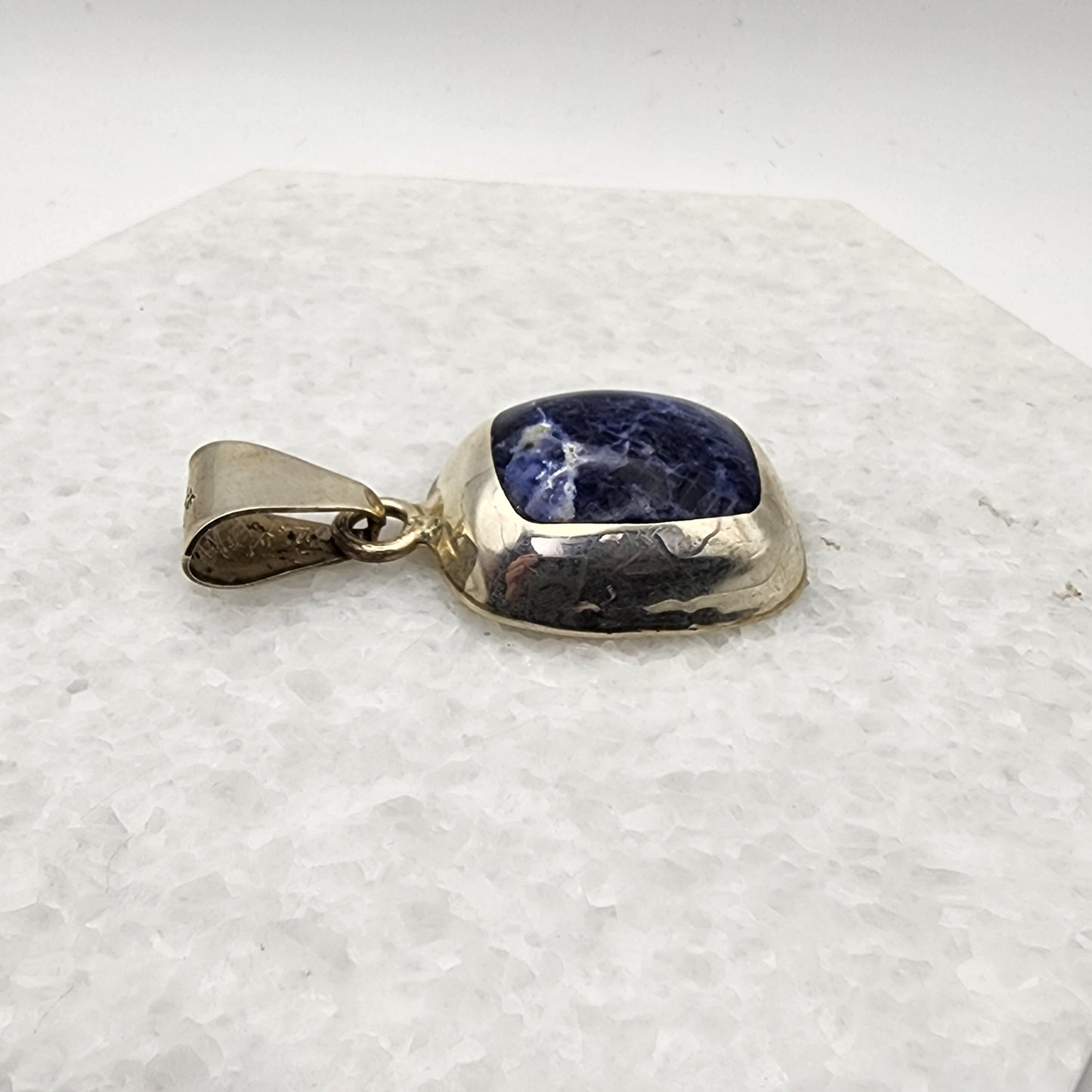 Large Sodalite 925 Sterling Silver Pendant