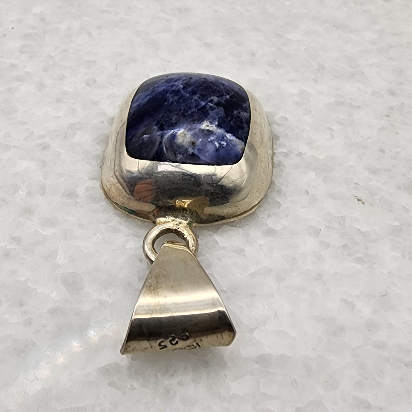 Large Sodalite 925 Sterling Silver Pendant