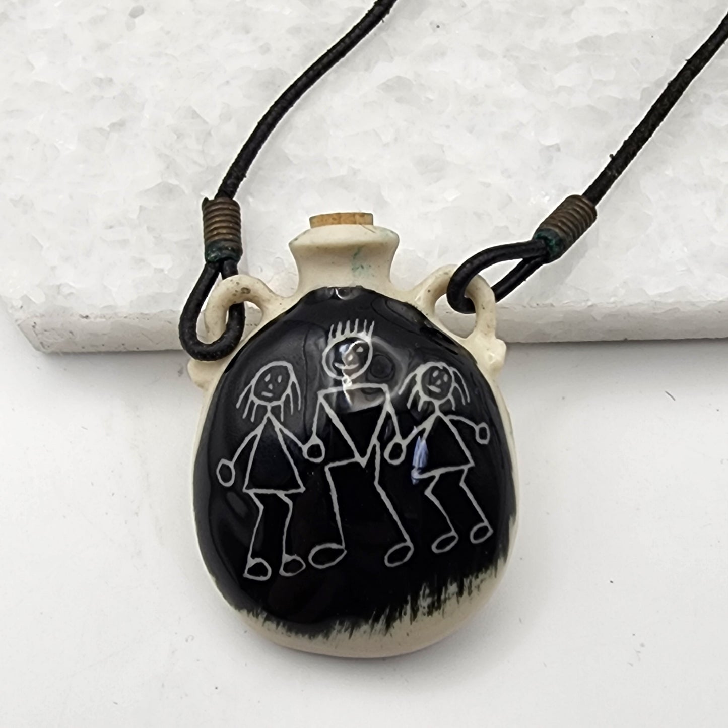 Signed D.B. Pottery Canteen Pendant