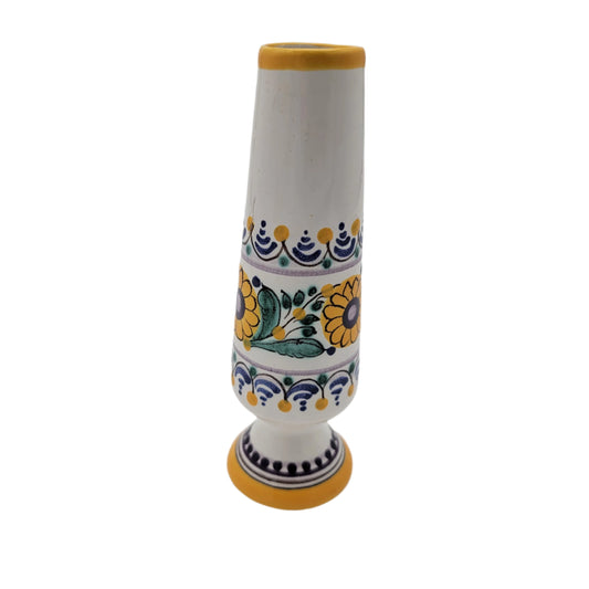 Yellow Flower Pottery Bud Vase