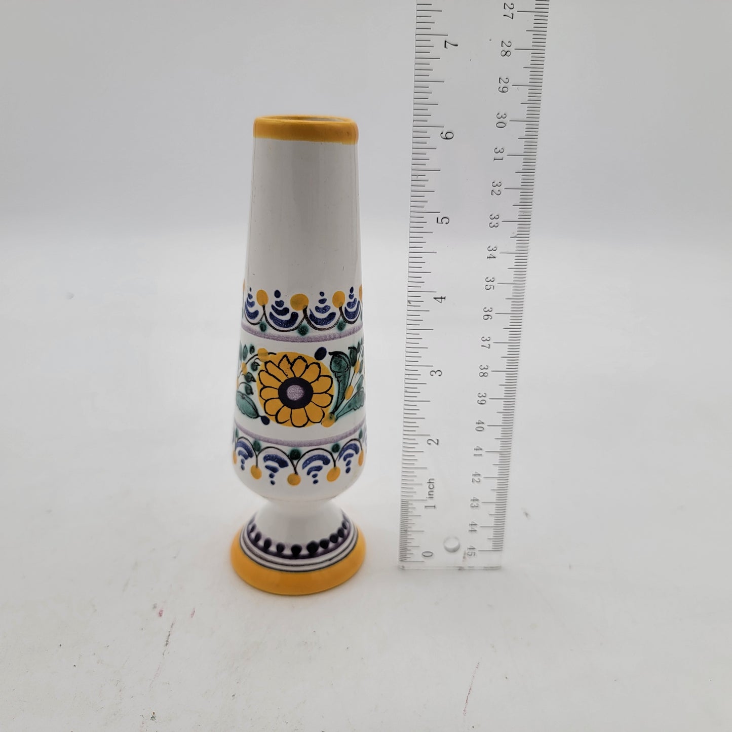 Yellow Flower Pottery Bud Vase