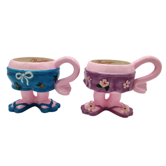 Pair of Flamingo Hotel Mugs